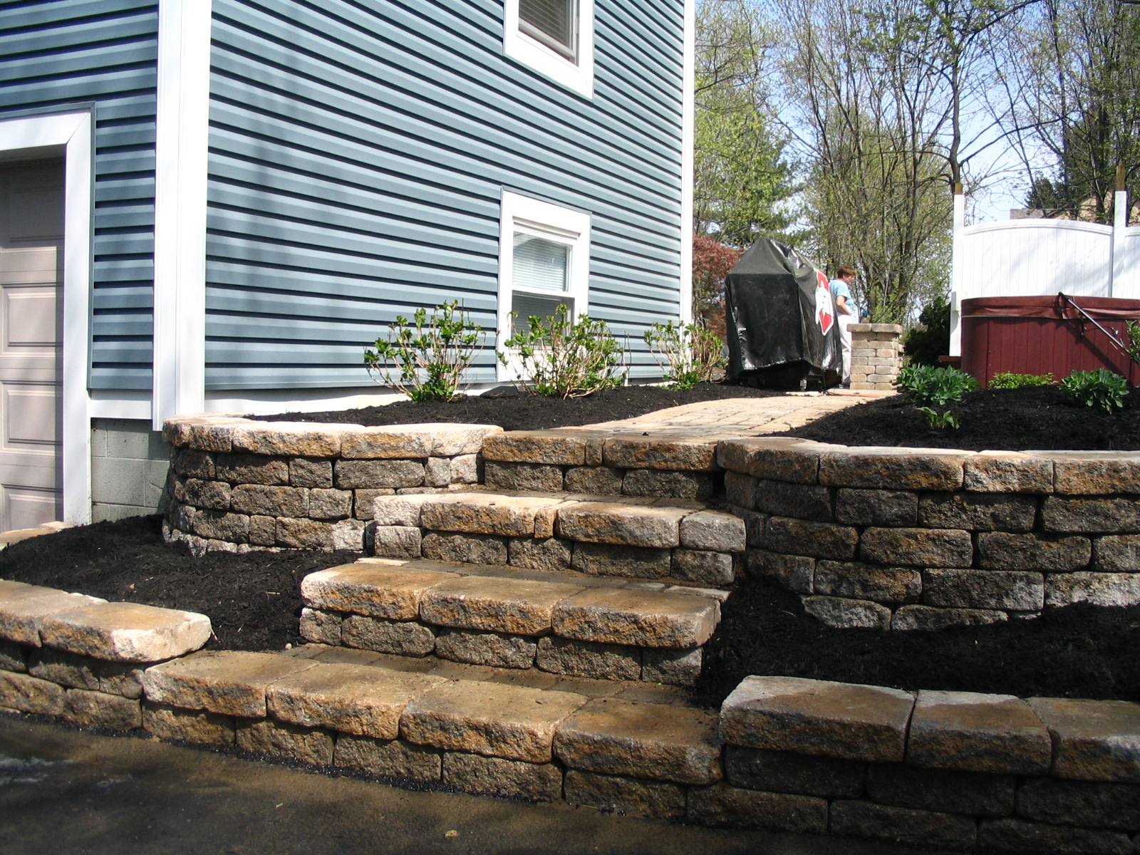 Stone Stairs and stone walls built in New Paltz, NY