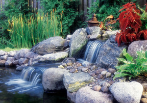 Installed Waterfall and Pond
